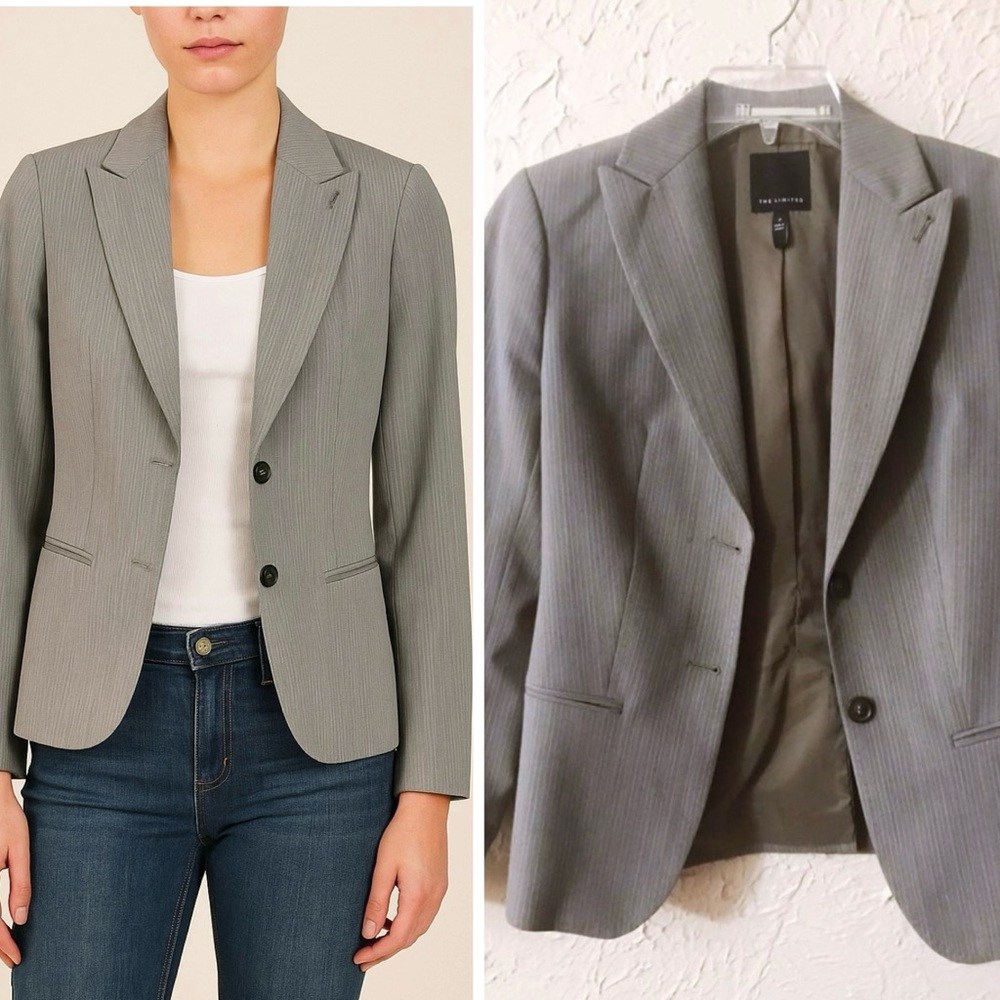 The limited blazer gray lined suit jacket coat 2